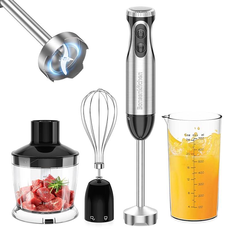 Práctica y versátil: la Bonsenkitchen batidora de mano 4 en 1 es ideal